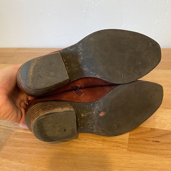 Sole Society Vixen Red Suede Western Booties - Picture 7 of 11